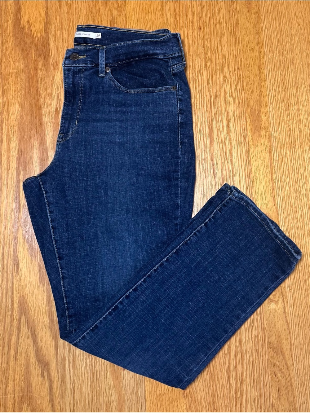 Levi's Dark Blue Straight Leg Jeans